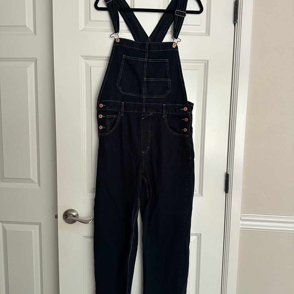 We The Free Dark Denim Overalls